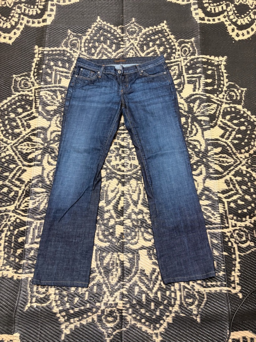 Sean John Women's Straight Leg Jeans in Dark Blue Wash